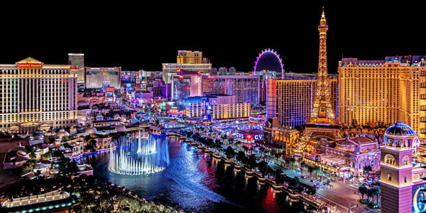 Aerial view of Las Vegas